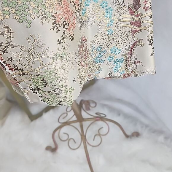 Vintage 40's Shanghi China Spring Blossom Kimono Jacket Dressy - Picture 8 of 16